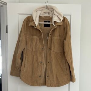 NWT Women's Tan Corduroy Jacket with Hood - Hollister